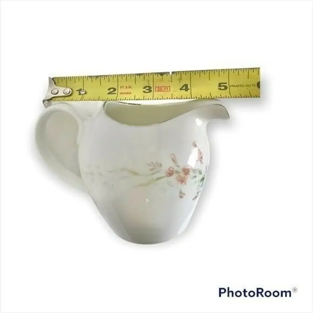 Premiere Berkshire MD104 Vintage Fine China Creamer White Floral Dining Coffee
